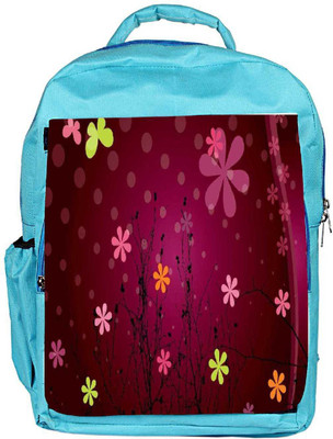 

Snoogg Eco Friendly Canvas Cute Flower Graphic Backpack Rucksack School Travel Unisex Casual Canvas Bag Bookbag Satchel 5 L Backpack(Blue)