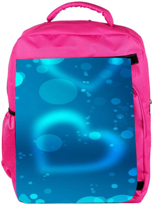 

Snoogg Eco Friendly Canvas Blue Bubble Heart Designer Backpack Rucksack School Travel Unisex Casual Canvas Bag Bookbag Satchel 5 L Backpack(Pink)
