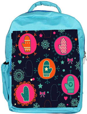 

Snoogg Eco Friendly Canvas Abstract Gloves Designer Backpack Rucksack School Travel Unisex Casual Canvas Bag Bookbag Satchel 5 L Backpack(Blue)