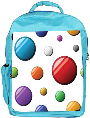 

Snoogg Eco Friendly Canvas Colorful Balls Designer Backpack Rucksack School Travel Unisex Casual Canvas Bag Bookbag Satchel 5 L Backpack(Blue)