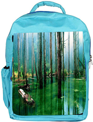 

Snoogg Eco Friendly Canvas Green Water Designer Backpack Rucksack School Travel Unisex Casual Canvas Bag Bookbag Satchel 5 L Backpack(Blue)