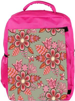 

Snoogg Eco Friendly Canvas Abstract Floral Background Backpack Rucksack School Travel Unisex Casual Canvas Bag Bookbag Satchel 5 L Backpack(Pink)