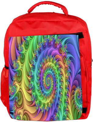 

Snoogg Eco Friendly Canvas Multicolor Abstract Design Designer Backpack Rucksack School Travel Unisex Casual Canvas Bag Bookbag Satchel 5 L Backpack(Red)