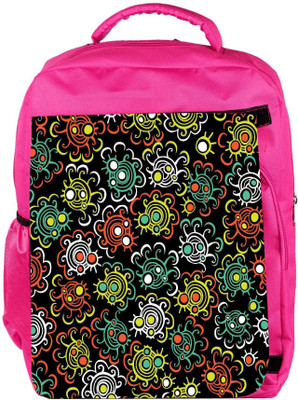 

Snoogg Eco Friendly Canvas Abstract Floral Background Backpack Rucksack School Travel Unisex Casual Canvas Bag Bookbag Satchel 5 L Backpack(Pink)