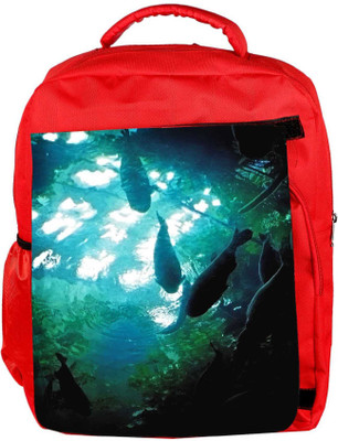 

Snoogg Eco Friendly Canvas Aquarium Fishes Backpack Rucksack School Travel Unisex Casual Canvas Bag Bookbag Satchel 5 L Backpack(Red)