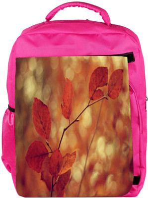 

Snoogg Eco Friendly Canvas Orange Leaf In Branch Designer Backpack Rucksack School Travel Unisex Casual Canvas Bag Bookbag Satchel 5 L Backpack(Pink)