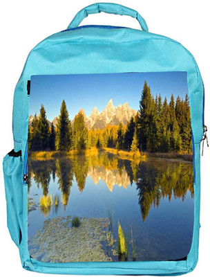 

Snoogg Eco Friendly Canvas Yellow Mountain Designer Backpack Rucksack School Travel Unisex Casual Canvas Bag Bookbag Satchel 5 L Backpack(Blue)