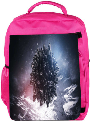 

Snoogg Eco Friendly Canvas Black Circle With Sharp Edges Designer Backpack Rucksack School Travel Unisex Casual Canvas Bag Bookbag Satchel 5 L Backpack(Pink)