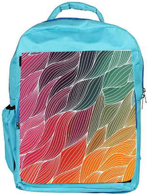 

Snoogg Eco Friendly Canvas Vector Abstract Hand Drawn Waves Texture Backpack Rucksack School Travel Unisex Casual Canvas Bag Bookbag Satchel 5 L Backpack(Blue)