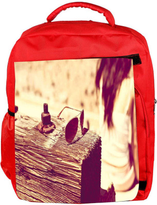 

Snoogg Eco Friendly Canvas Girl With Glares Designer Backpack Rucksack School Travel Unisex Casual Canvas Bag Bookbag Satchel 5 L Backpack(Red)