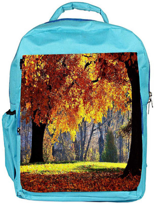 

Snoogg Eco Friendly Canvas Red Blossom Tree Designer Backpack Rucksack School Travel Unisex Casual Canvas Bag Bookbag Satchel 5 L Backpack(Blue)