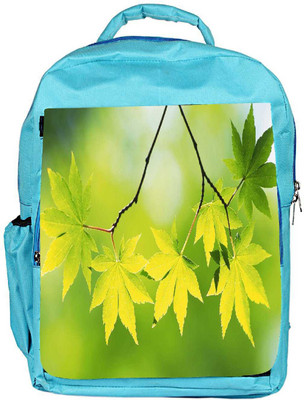

Snoogg Eco Friendly Canvas Neem Leaves Designer Backpack Rucksack School Travel Unisex Casual Canvas Bag Bookbag Satchel 5 L Backpack(Blue)