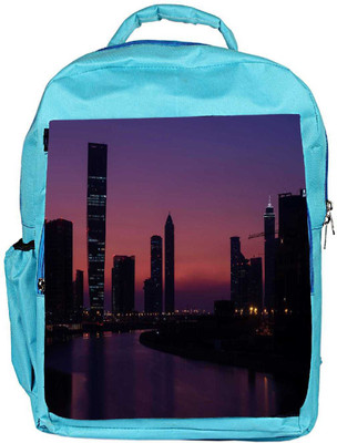 

Snoogg Eco Friendly Canvas Abstract Night View Designer Backpack Rucksack School Travel Unisex Casual Canvas Bag Bookbag Satchel 5 L Backpack(Blue)
