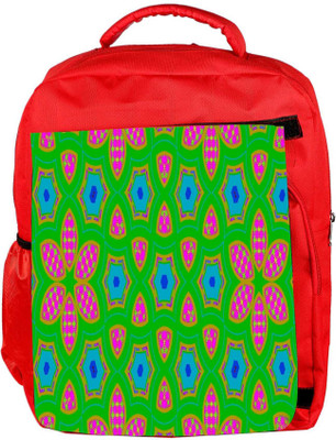 

Snoogg Eco Friendly Canvas Geometrical Pattern Designer Backpack Rucksack School Travel Unisex Casual Canvas Bag Bookbag Satchel 5 L Backpack(Red)