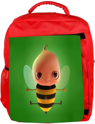 

Snoogg Eco Friendly Canvas Baby Honey Bee Designer Backpack Rucksack School Travel Unisex Casual Canvas Bag Bookbag Satchel 5 L Backpack(Red)