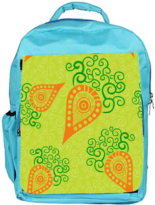 

Snoogg Eco Friendly Canvas Green Pattern Designer Backpack Rucksack School Travel Unisex Casual Canvas Bag Bookbag Satchel 5 L Backpack(Blue)