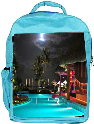 

Snoogg Eco Friendly Canvas Night On The Tropical Beach Designer Backpack Rucksack School Travel Unisex Casual Canvas Bag Bookbag Satchel 5 L Backpack(Blue)