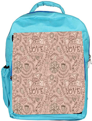 

Snoogg Eco Friendly Canvas Love Birds Cream Pattern Designer Backpack Rucksack School Travel Unisex Casual Canvas Bag Bookbag Satchel 5 L Backpack(Blue)