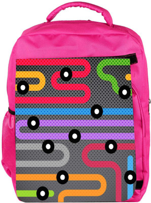 

Snoogg Eco Friendly Canvas Flow Free Tube Backpack Rucksack School Travel Unisex Casual Canvas Bag Bookbag Satchel 5 L Backpack(Pink)