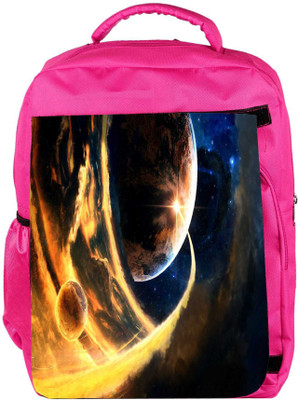 

Snoogg Eco Friendly Canvas Cool Earth Designer Backpack Rucksack School Travel Unisex Casual Canvas Bag Bookbag Satchel 5 L Backpack(Pink)