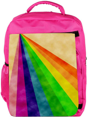 

Snoogg Eco Friendly Canvas Rainbow Power 2377 Backpack Rucksack School Travel Unisex Casual Canvas Bag Bookbag Satchel 5 L Backpack(Pink)