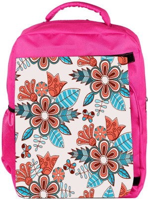 

Snoogg Eco Friendly Canvas Abstract Floral Background Backpack Rucksack School Travel Unisex Casual Canvas Bag Bookbag Satchel 5 L Backpack(Pink)