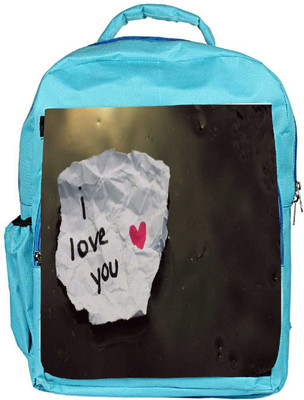 

Snoogg Eco Friendly Canvas I Love You Designer Backpack Rucksack School Travel Unisex Casual Canvas Bag Bookbag Satchel 5 L Backpack(Blue)