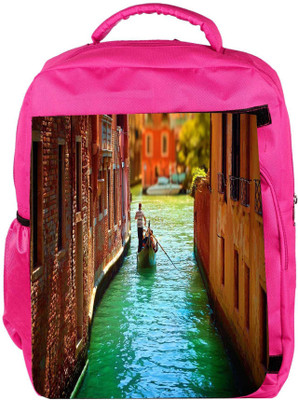 

Snoogg Eco Friendly Canvas Small Boat Designer Backpack Rucksack School Travel Unisex Casual Canvas Bag Bookbag Satchel 5 L Backpack(Pink)