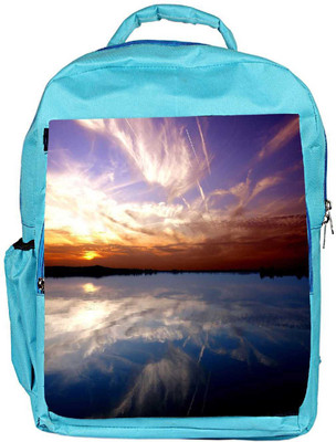 

Snoogg Eco Friendly Canvas Abstract Evening View Designer Backpack Rucksack School Travel Unisex Casual Canvas Bag Bookbag Satchel 5 L Backpack(Blue)