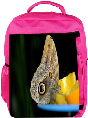 

Snoogg Eco Friendly Canvas Butterfly In Yellow Lemon Designer Backpack Rucksack School Travel Unisex Casual Canvas Bag Bookbag Satchel 5 L Backpack(Pink)