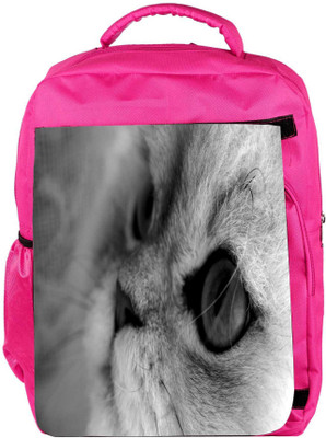 

Snoogg Eco Friendly Canvas Garcya Cat Eye Designer Backpack Rucksack School Travel Unisex Casual Canvas Bag Bookbag Satchel 5 L Backpack(Pink)
