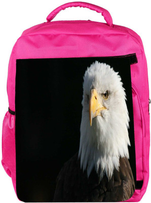 

Snoogg Eco Friendly Canvas Bald Eagle Designer Backpack Rucksack School Travel Unisex Casual Canvas Bag Bookbag Satchel 5 L Backpack(Pink)