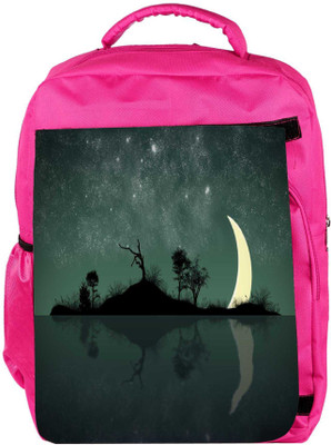 

Snoogg Eco Friendly Canvas Half Moon Designer Backpack Rucksack School Travel Unisex Casual Canvas Bag Bookbag Satchel 5 L Backpack(Pink)
