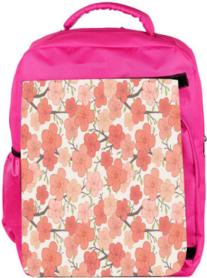 

Snoogg Eco Friendly Canvas Pink Flower Pattern Backpack Rucksack School Travel Unisex Casual Canvas Bag Bookbag Satchel 5 L Backpack(Pink)