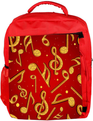 

Snoogg Eco Friendly Canvas Golden Music Designer Backpack Rucksack School Travel Unisex Casual Canvas Bag Bookbag Satchel 5 L Backpack(Red)
