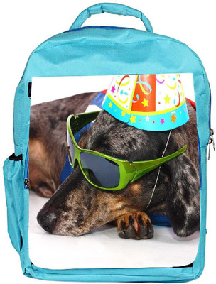 

Snoogg Eco Friendly Canvas A Dogs Life Having Fun At A Party Backpack Rucksack School Travel Unisex Casual Canvas Bag Bookbag Satchel 5 L Backpack(Blue)