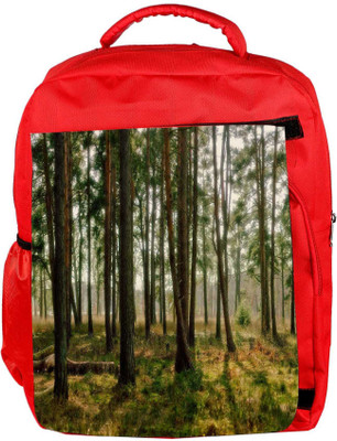 

Snoogg Eco Friendly Canvas Clean Forest Designer Backpack Rucksack School Travel Unisex Casual Canvas Bag Bookbag Satchel 5 L Backpack(Red)