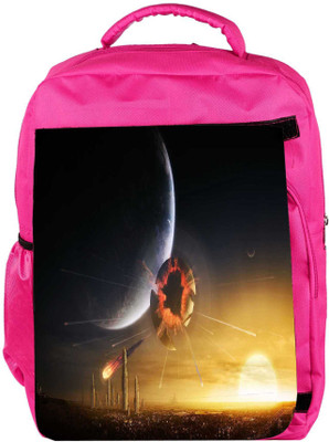 

Snoogg Eco Friendly Canvas Solar Earth Designer Backpack Rucksack School Travel Unisex Casual Canvas Bag Bookbag Satchel 5 L Backpack(Pink)