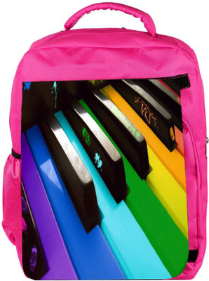 

Snoogg Eco Friendly Canvas Colorful Piano Keyboard Music Designer Backpack Rucksack School Travel Unisex Casual Canvas Bag Bookbag Satchel 5 L Backpack(Pink)