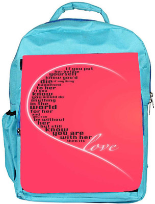 

Snoogg Eco Friendly Canvas Valentines Day Girly Love Designer Backpack Rucksack School Travel Unisex Casual Canvas Bag Bookbag Satchel 5 L Backpack(Blue)