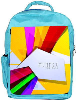 

Snoogg Eco Friendly Canvas Abstract Summer Background Backpack Rucksack School Travel Unisex Casual Canvas Bag Bookbag Satchel 5 L Backpack(Blue)