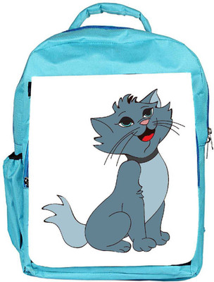 

Snoogg Eco Friendly Canvas Cat Backpack Rucksack School Travel Unisex Casual Canvas Bag Bookbag Satchel 5 L Backpack(Blue)