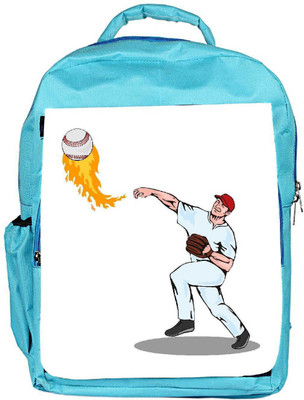 

Snoogg Eco Friendly Canvas American Baseball Player Pitcher Backpack Rucksack School Travel Unisex Casual Canvas Bag Bookbag Satchel 5 L Backpack(Blue)