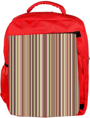 

Snoogg Eco Friendly Canvas Colorful Strips Designer Backpack Rucksack School Travel Unisex Casual Canvas Bag Bookbag Satchel 5 L Backpack(Red)