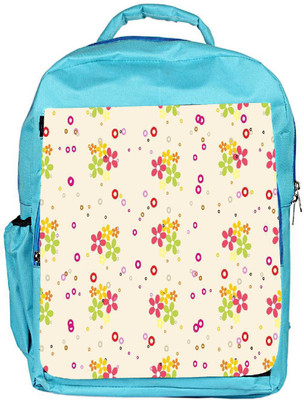 

Snoogg Eco Friendly Canvas Colorful Floral Designer Backpack Rucksack School Travel Unisex Casual Canvas Bag Bookbag Satchel 5 L Backpack(Blue)