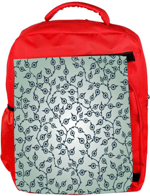 

Snoogg Eco Friendly Canvas Lite Color Pattern Designer Backpack Rucksack School Travel Unisex Casual Canvas Bag Bookbag Satchel 5 L Backpack(Red)