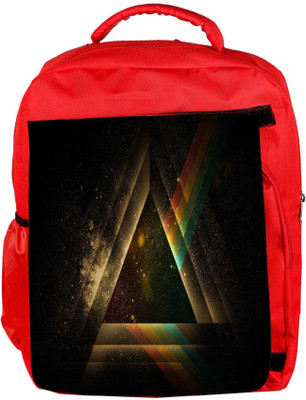

Snoogg Eco Friendly Canvas Abstract Triangle Designer Backpack Rucksack School Travel Unisex Casual Canvas Bag Bookbag Satchel 5 L Backpack(Red)