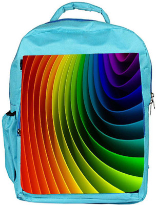 

Snoogg Eco Friendly Canvas Multiple Colors Strips Designer Backpack Rucksack School Travel Unisex Casual Canvas Bag Bookbag Satchel 5 L Backpack(Blue)