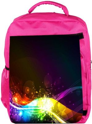 

Snoogg Eco Friendly Canvas Abstract Shiny Wave Background Ic Rgb Backpack Rucksack School Travel Unisex Casual Canvas Bag Bookbag Satchel 5 L Backpack(Pink)