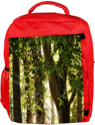 

Snoogg Eco Friendly Canvas Abstract Leaves In Tree Designer Backpack Rucksack School Travel Unisex Casual Canvas Bag Bookbag Satchel 5 L Backpack(Red)